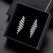 ZESTAW srebrny Naszyjnik Kolczyki Kolia Cyrkonie