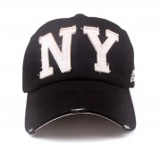 CZAPKA z Daszkiem czarna NY air force białe logo