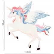 NAKLEJKA haftowana puchata na Zeszyt Jednorożec