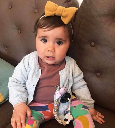 OPASKA z kokardą Bezuciskowa Kokardka żółta