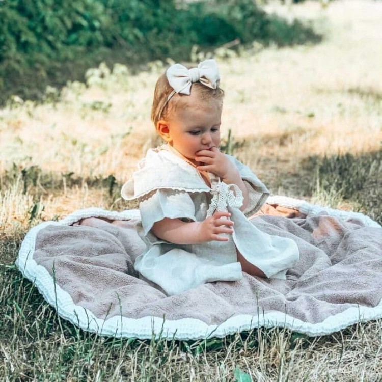 OPASKA z kokardą Bezuciskowa Kokardka żółta