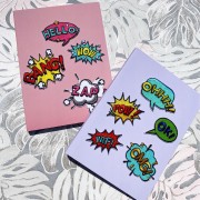 ZESTAW 9 NAKLEJEK Naklejki haftowane na Zeszyt