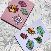 ZESTAW 9 NAKLEJEK Naklejki haftowane na Zeszyt