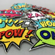 ZESTAW 9 NAKLEJEK Naklejki haftowane na Zeszyt