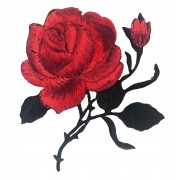Naszywka TERMO Naprasowanka czerwona Róża Kwiat