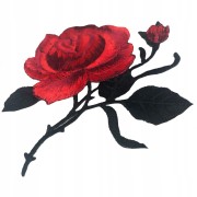Naszywka TERMO Naprasowanka czerwona Róża Kwiat