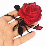 Naszywka TERMO Naprasowanka czerwona Róża Kwiat