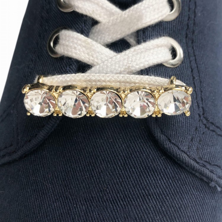 OZDOBY 2 szt do butów Sznurówek Spinki cyrkonie