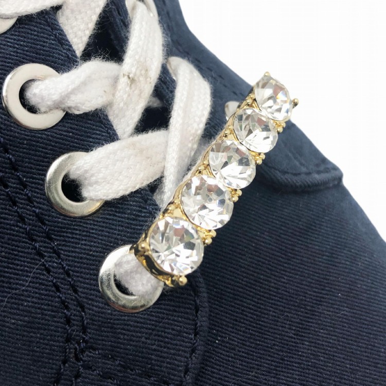 OZDOBY 2 szt do butów Sznurówek Spinki cyrkonie