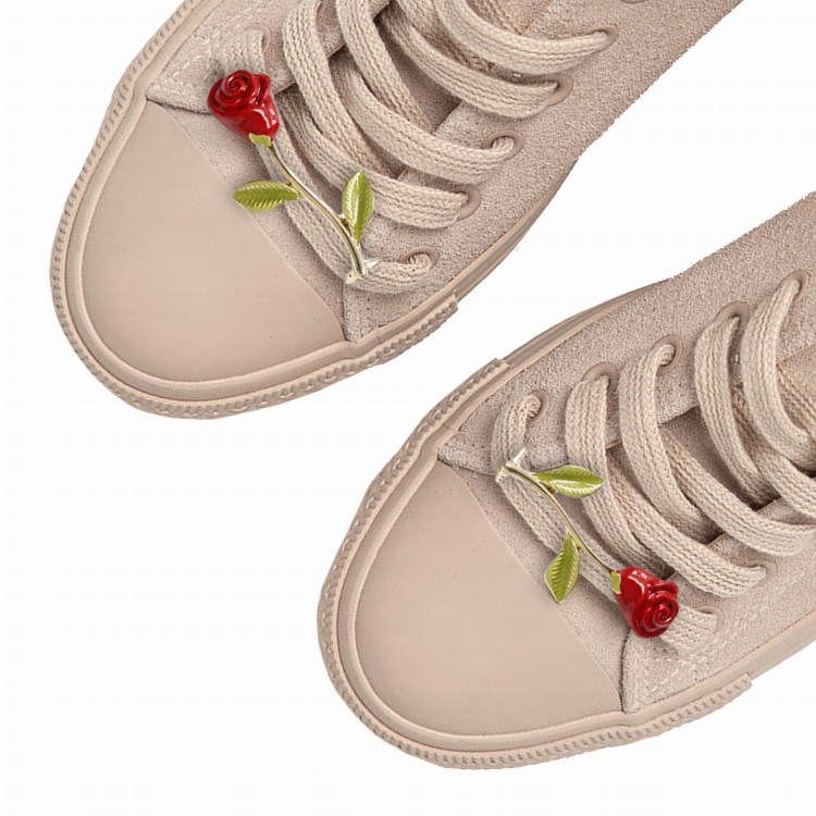 2 OZDOBY do butów Sznurówek Spinki Róże Kwiaty