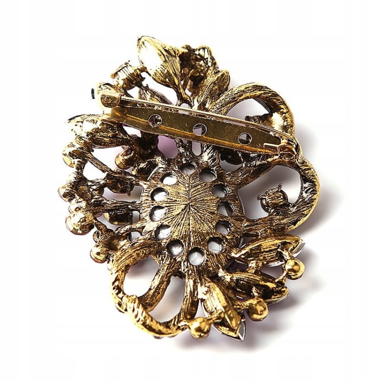 PINETS broszka kolorowe cyrkonie Ozdoba duża