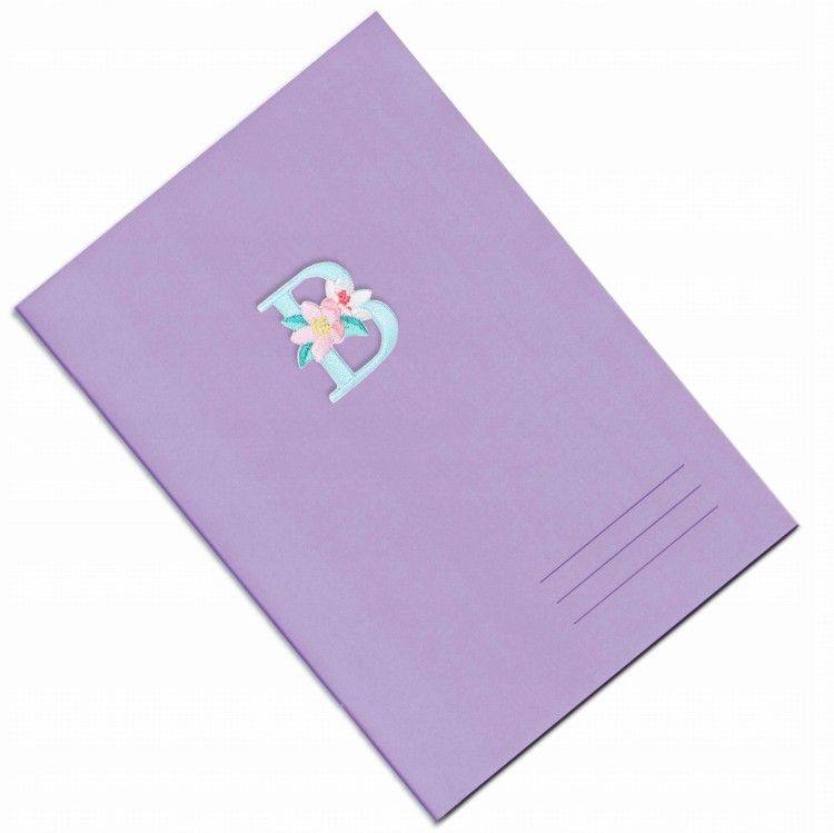 NAKLEJKA Naszywka termo Litera B Haftowana Kwiaty