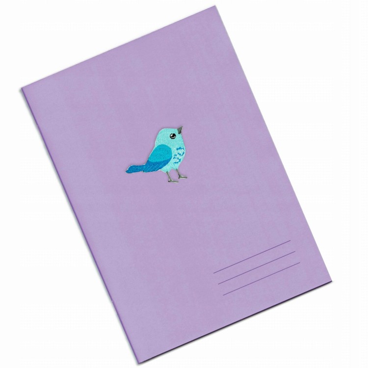 NAKLEJKA Haftowany Ptaszek niebieska DIY Naszywka