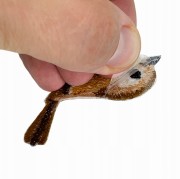 NAKLEJKA Haftowany Ptaszek brązowy DIY Naszywka