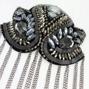 2 Naramienniki naszywka pagony srebrne ozdoba