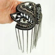 2 Naramienniki naszywka pagony srebrne ozdoba