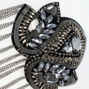 2 Naramienniki naszywka pagony srebrne ozdoba