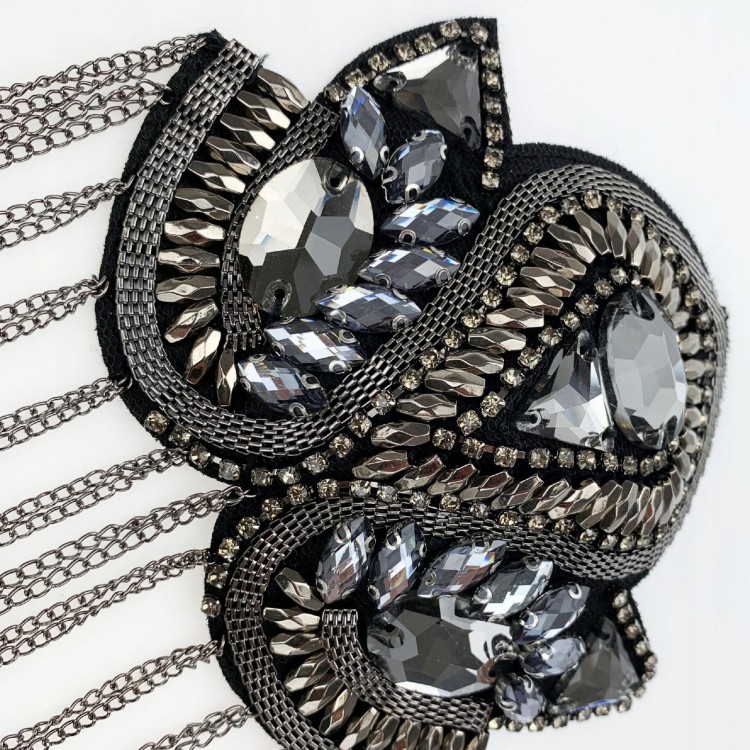 2 Naramienniki naszywka pagony srebrne ozdoba