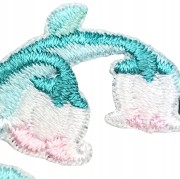 NAKLEJKA Naszywka termo Litera C Haftowana Kwiaty