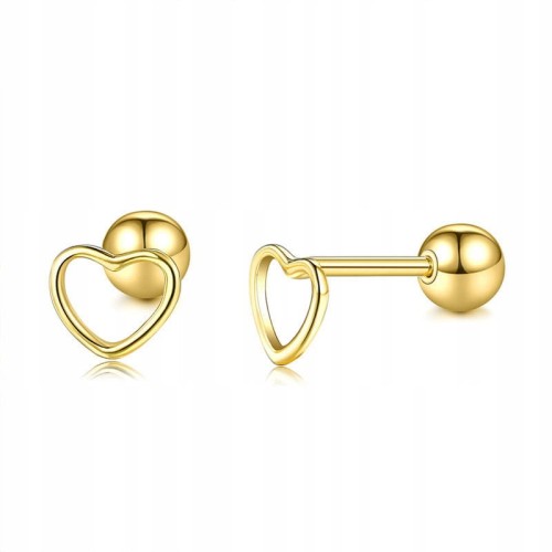 KOLCZYKI złote Serduszka pozłacane serca 18 K