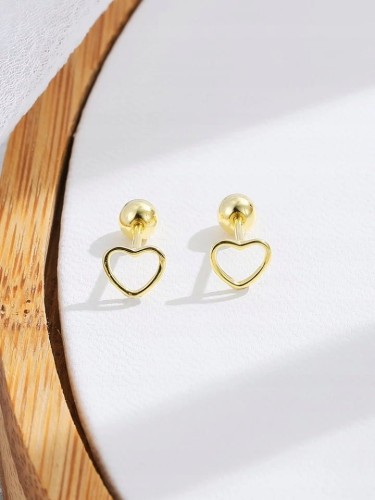 KOLCZYKI złote Serduszka pozłacane serca 18 K