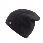 CZAPKA Zimowa Ocieplana Czarna ciemna Szara męska