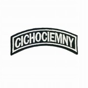 Naszywka na rzep CICHOCIEMNY haftowany Napis