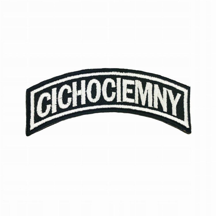 Naszywka na rzep CICHOCIEMNY haftowany Napis