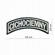 Naszywka na rzep CICHOCIEMNY haftowany Napis