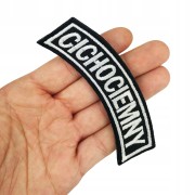 Naszywka na rzep CICHOCIEMNY haftowany Napis