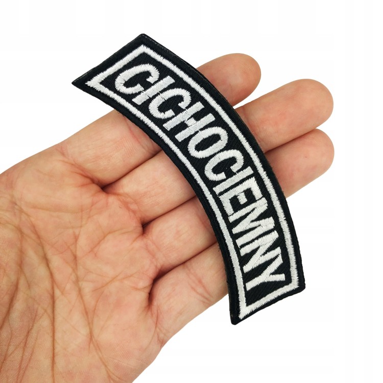 Naszywka na rzep CICHOCIEMNY haftowany Napis