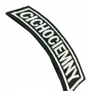 Naszywka na rzep CICHOCIEMNY haftowany Napis