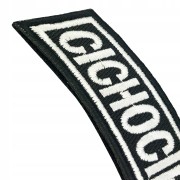 Naszywka na rzep CICHOCIEMNY haftowany Napis