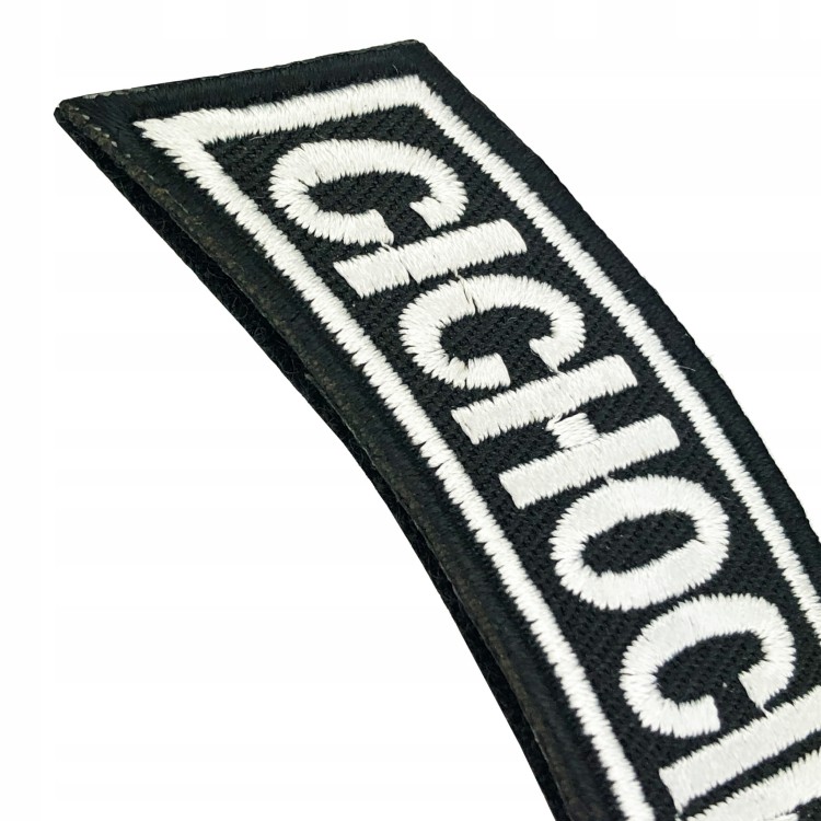 Naszywka na rzep CICHOCIEMNY haftowany Napis