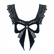NASZYWKA czarny Kołnierzyk koronkowy Kokardka