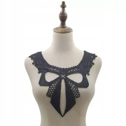 NASZYWKA czarny Kołnierzyk koronkowy Kokardka