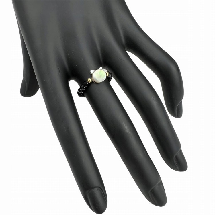 Pierścionek na gumce Kitty Black