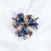 PINETS Broszka Kolorowy kwiat z cyrkoniami