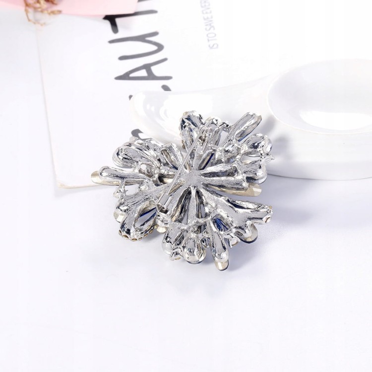 PINETS Broszka Kolorowy kwiat z cyrkoniami