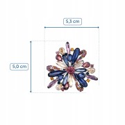 PINETS Broszka Kolorowy kwiat z cyrkoniami