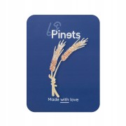 PINETS Broszka pozłacana kłosy zbóż 14 Karatów