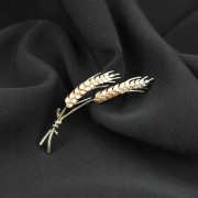 PINETS Broszka pozłacana kłosy zbóż 14 Karatów