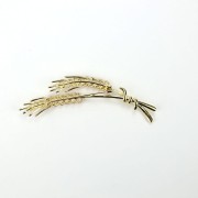PINETS Broszka pozłacana kłosy zbóż 14 Karatów