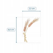 PINETS Broszka pozłacana kłosy zbóż 14 Karatów