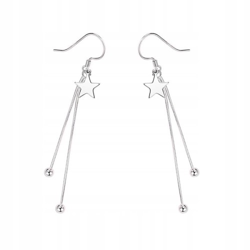 Fraise kolczyki Star srebrne S925 wiszące gwiazdki