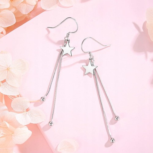 Fraise kolczyki Star srebrne S925 wiszące gwiazdki