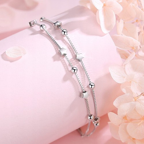 Fraise bransoletka Stars srebro S925 podwójna