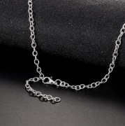 Zestaw srebrny kolia z cyrkoniami kolczyki