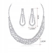 Zestaw srebrny delikatna kolia z cyrkoniami