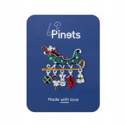 PINETS Broszka sanie Mikołaja z prezentami